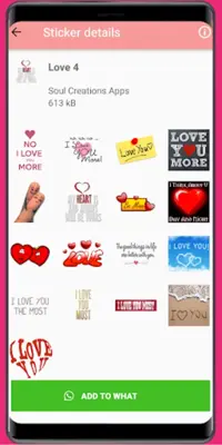 WASticker - Love Stickers android App screenshot 0