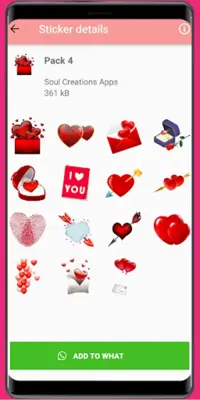 WASticker - Love Stickers android App screenshot 2